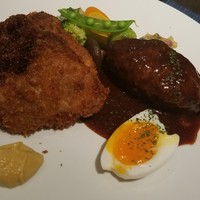 窯焼きステーキ 福田 - 半熟卵が良い仕事をします