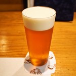 焼鳥聖 - 生ビールは薄張りグラスが良い