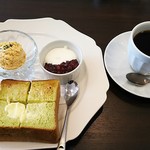 稚児宮CAFE - 西尾の抹茶パンモーニングセット、「稚児宮」あじわいブレンドコーヒー（500円）