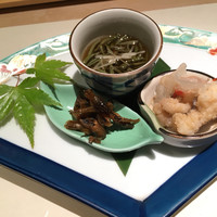 艪 - ごりの佃煮、蓴菜、鱧の南蛮漬け