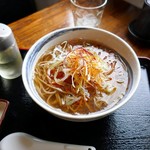 蕎麦屋やまぐち - ネギ辛肉そば（温）