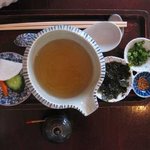 カフェ 中野屋 - 辛子明太子バターと大葉の鰹出汁絡めうどんのセット