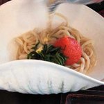 カフェ 中野屋 - 辛子明太子バターと大葉の鰹出汁絡めうどん　860円