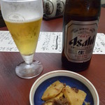 浜徳 - お通し＆ビール