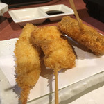 けんぢ - 串揚け…キス、鯛、蓮根