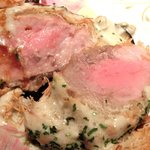 コントワール ミサゴ - ランチ+デザート 1600円 の豚ヒレ肉のカダイフ包み焼き アンチョビクリーム＆自家製ウスターソース