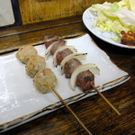 やきとり屯 - つくね・豚レバ（ ’14.04）