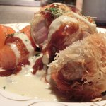 コントワール ミサゴ - ランチ+デザート 1600円 の豚ヒレ肉のカダイフ包み焼き アンチョビクリーム＆自家製ウスターソース