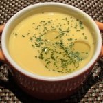 コントワール ミサゴ - ランチ+デザート 1600円 の薩摩芋のスープ