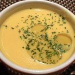 コントワール ミサゴ - ランチ+デザート 1600円 の薩摩芋のスープ