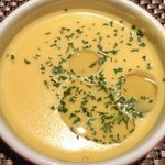 コントワール ミサゴ - ランチ+デザート 1600円 の薩摩芋のスープ