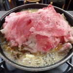 ホルモンまさる  - 牛鍋定食なんだよ～！