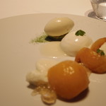 レフェルヴェソンス - 陽だまりの縁側〜「ビワ・マンジェ」と甘酒のムース、抹茶ケック、品川萩の花アイス