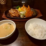 豚家 - 【2017.6.11(日)】サービスランチ(トンテキ＆エビカツ)980円