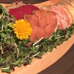 銀座 あまくさ 青山外苑 - 天草大王 鶏刺し五種