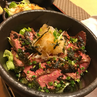 松阪牛たんど - ローストビーフ丼定食（税込1296円）
