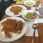 さふらん - 2017年6月。カツカレーセットとポークカレーセット。