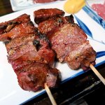 もつ焼 わかば - ハツ塩 親爺さんの焼き技は今日も冴えてます