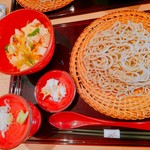 蕎麦 魯庵 - 親子丼とおそば　1300円