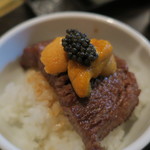 SATOブリアン - ブリ飯（シャトーブリアン丼）雲丹 キャビア乗せ2