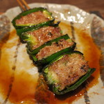 鳥茂 - ピーマン肉詰め串