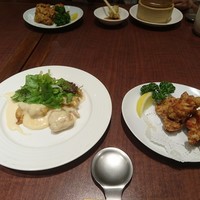 中国料理 青冥 大丸梅田店 - 鶏のから揚げ、エビのマヨネーズソース