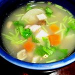 興 - 【冬季限定】「７種の根菜の和風スープ」：野菜特有の旨みたっぷり！三つ葉と柚子が香ります♪