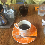 さふらん - 2017年6月。セットのコーヒーとアイスコーヒー。