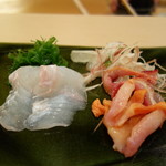 すきやばし 次郎 - ヒラメと赤貝