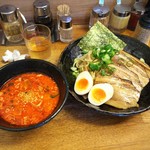 麺屋 黒琥 〜KUROKO〜 - 黒琥担々つけ麺(1.5辛)チャーシュートッピング