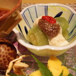 あじ彩　真 - 2017年6月　茄子の白和え