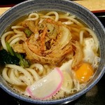 小諸そば - かき揚げうどん玉子付き４００円＋大盛３０円‼