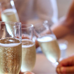 柳家 - シャンパーニュで乾杯〜♪