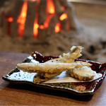 柳家 - 若鮎姿、若鮎開、自然薯の天婦羅