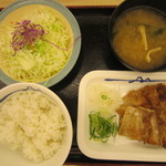 松屋 - 豚バラ焼肉定食・ミニ盛