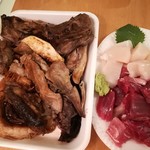 魚仁 - 鮪＋ホタテ、カマ焼き