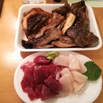 魚仁 - 鮪＋ホタテ、カマ焼き