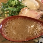 麺屋 庄太 - 【2017.6.4】羽釜で炊いたポッテリとしたスープ。