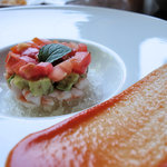 手打ち蕎麦とフレンチの やな木 - ＜2017年5月＞国産海老、アボカド、トマトのセルクル