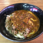 さぬき - カレーうどんに肉トッピングです！オススメ！