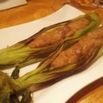 ワイン＋つまみ Nomka - 生ヤングコーンのあひる塩卵ソース