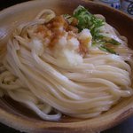 おがた家 - しょうゆうどん（大）薬味しょうゆかけ後