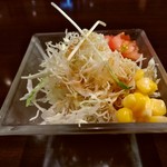 Wagyuu Senka Yakinikuya - 【2017.6.12(月)】牛骨醤油ラーメン定食の野菜サラダ