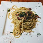 トラットリア ダイ パエサーニ - アスパラとベーコンのスパゲッティ