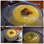 星期菜 白金 - ◆トウモロコシの冷製スープ ゴールドラッシュを使用されているので何も加えなくても甘いこと。 底に「抹茶アイス」が入っているのですが、意外に合い美味しい。