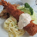 キッチン南海 - 海老フライのアップ