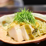 日本料理 晴山 - 鮑と雲丹のうどん、肝ソースかけ