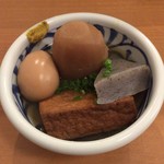 麺匠 釜善 - おでん（大根 + こんにゃく + 玉子 + 厚揚げ）
