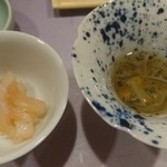 お座敷 天婦良 あやめ - じゅんさいとアオリイカの明太子和え