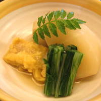 直心房　さいき - 煮物【海老芋、小蕪、水菜、黄身煮】